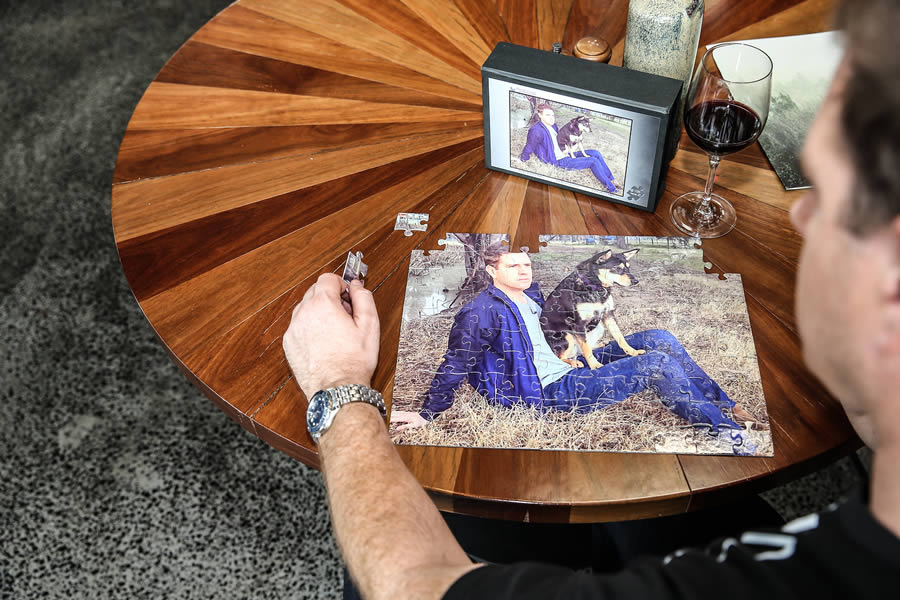 100 piece puzzle - channel 7 weather man - 11x14 Inch puzzle corporate puzzle