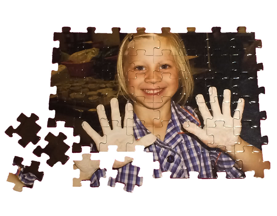 48 piece puzzle- Personalised puzzle - A4 range - Continuous 48 piece puzzle - interlocking unique puzzle pieces- suitable for 5 to 8 year olds