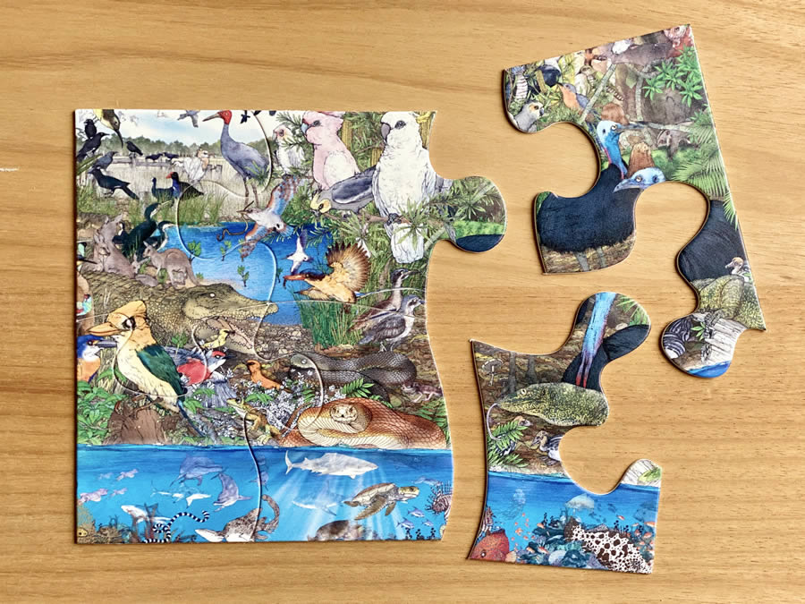 6 piece puzzle- kids Puzzle - A4 range - Myke Mollard puzzle - Australian Made and owned - suitable for 1 to 3 year olds